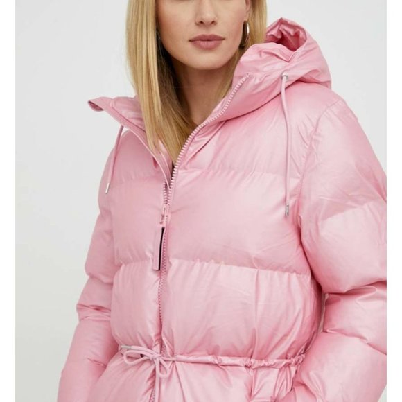 Rains Pink Puffer Jacket - Picture 4 of 12